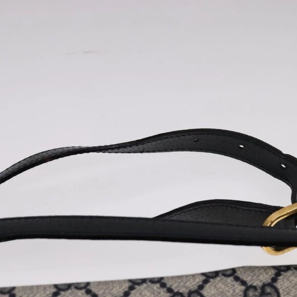 GUCCI GG Supreme Sherry Line Shoulder Bag PVC Red Navy Auth yk17172 - Picture 7 of 16